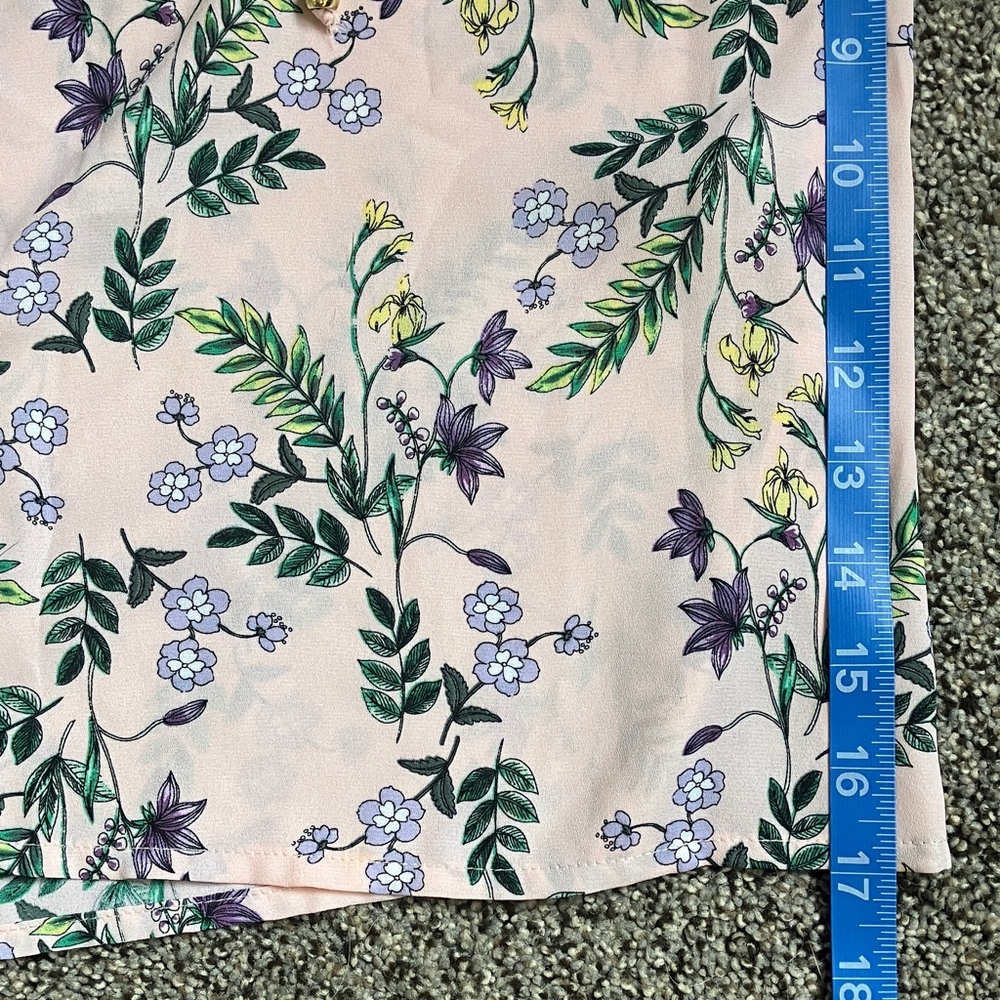 Liz Claiborne Floral Blouse - Pink and Green - Picture 7 of 7